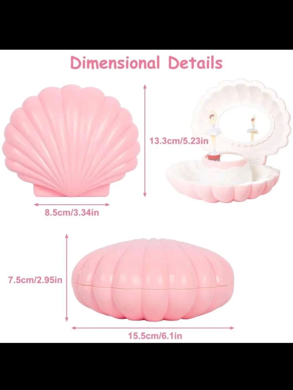 Kids Pink Musical Mermaid Jewelry Box with Accessories